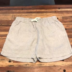 J. Crew light blue linen dock shorts